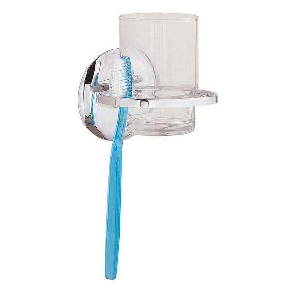 Wall Mount Classic Toothbrush & Cup Holder Chrome Brass Renovator's